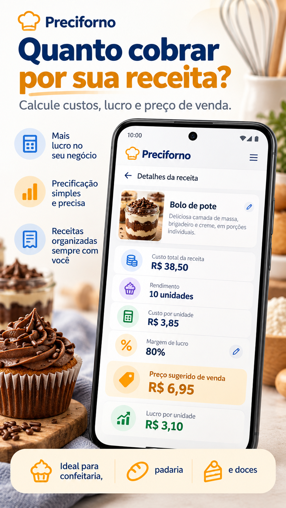Preciforno calculando custo e preço de venda