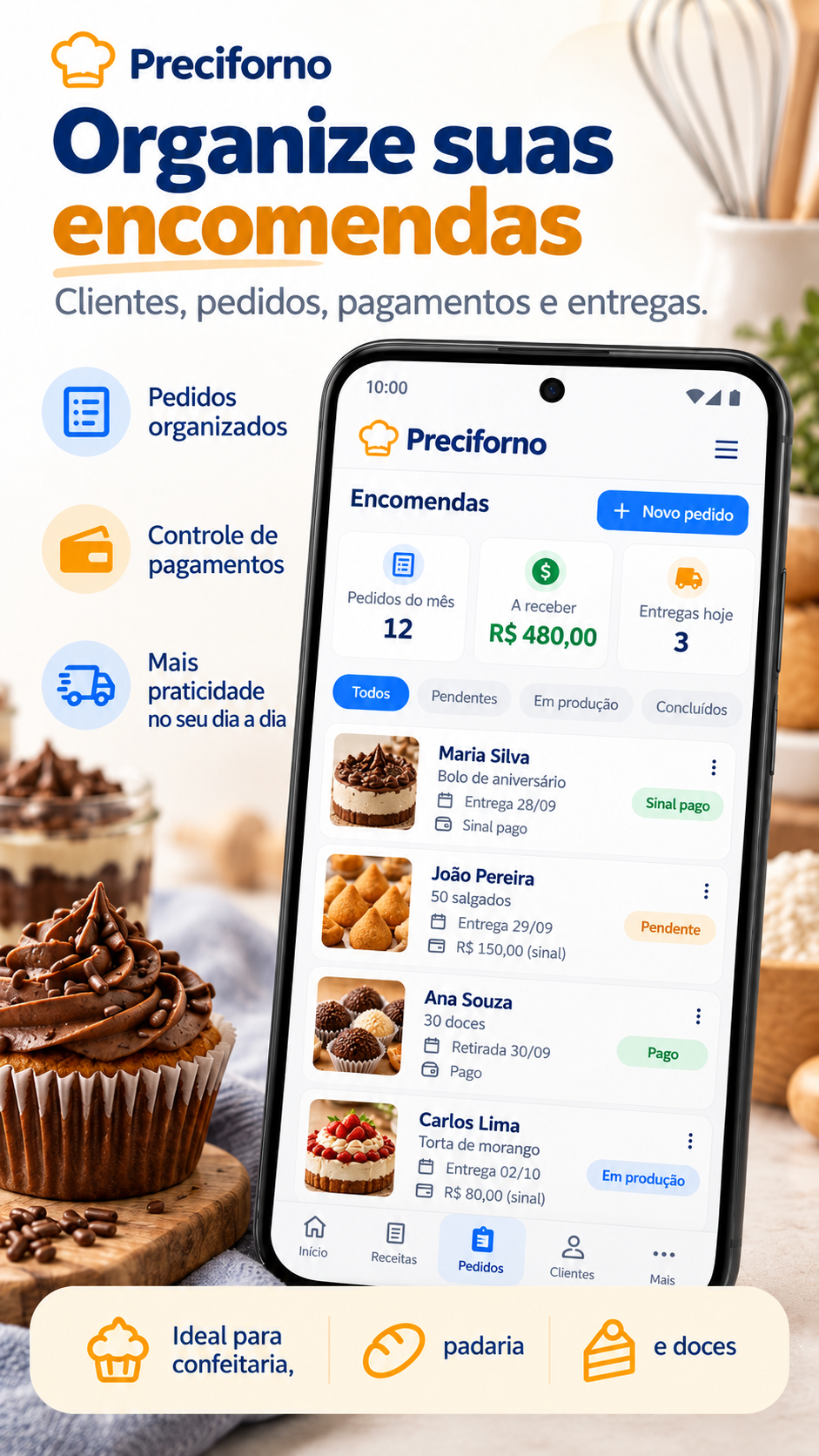 Organização de encomendas
